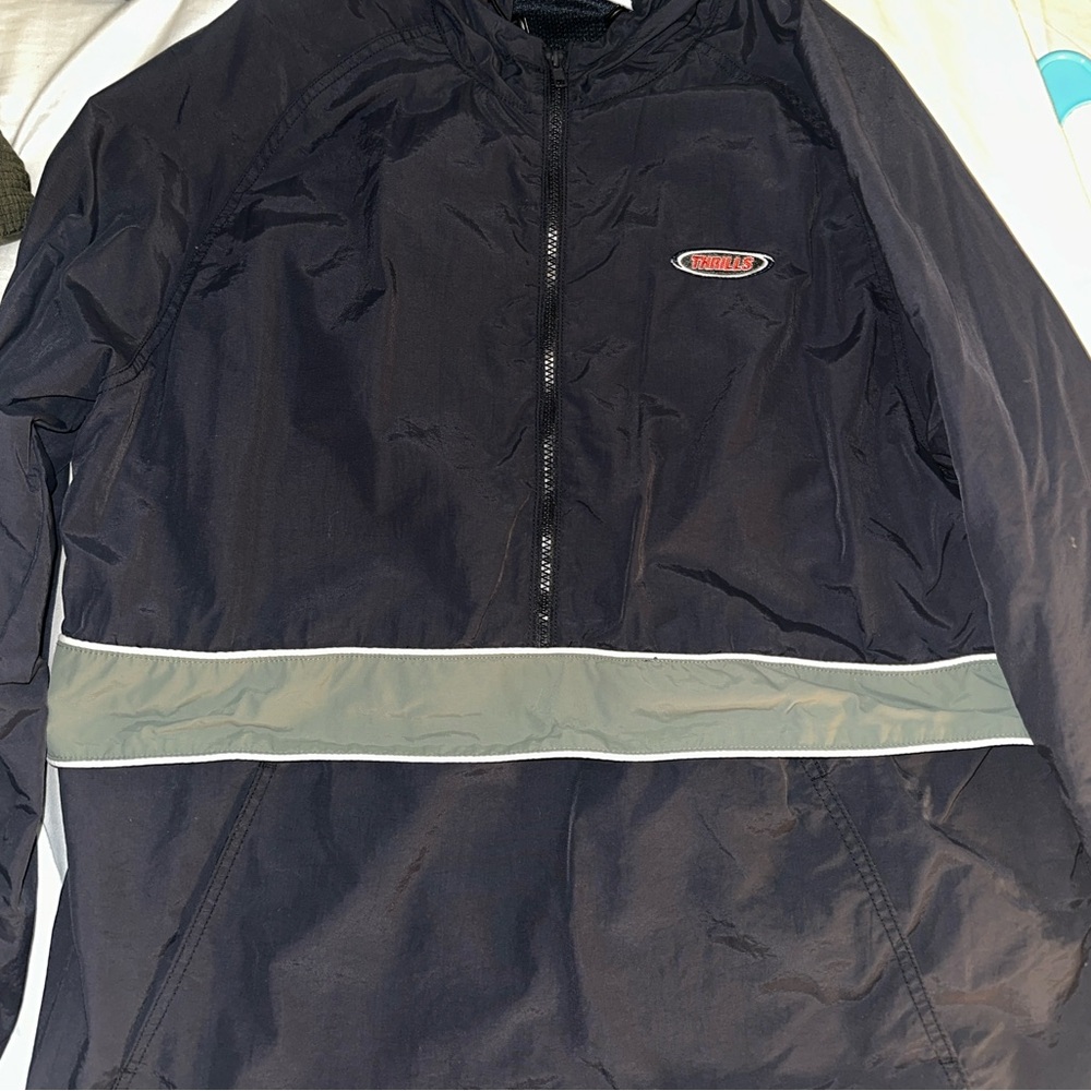 Thrills Black and Gray Windbreaker